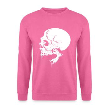 Tête de mort - Sweat-shirt Unisexe - rose - Devant