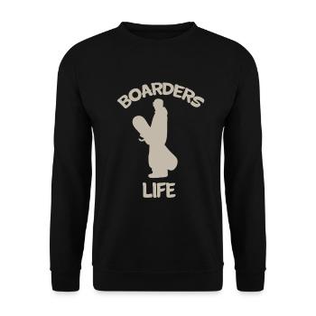 Snowboarder Snowboarding Boarders Life - Unisex Sweatshirt - black - Front - Alina (178cm) & Michal (187cm)