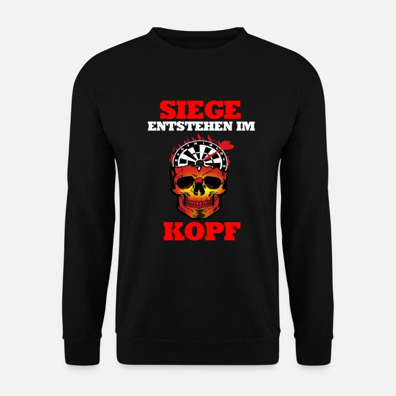 Dart Siege Dartboard Kopf Sport Dartpfeil - Unisex Pullover - Schwarz