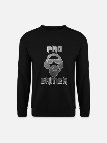 Pro gamer gaming headset hipster gamers - Unisex Sweatshirt - black