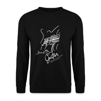 Born to play guitar - Unisex Sweatshirt - black - Front - Alina (178cm) & Michal (187cm)