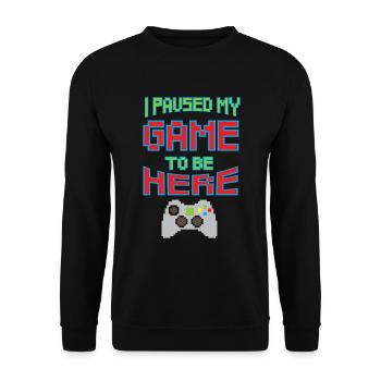 Retrogaming - Gaming - Video Game - Unisex Sweatshirt - black - Front - Alina (178cm) & Michal (187cm)