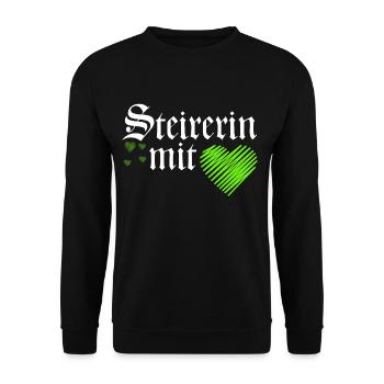 Steirer für Steiermark in Österreich und Patriot - Unisex Pullover - Schwarz - Vorne - Alina (178cm) & Michal (187cm)