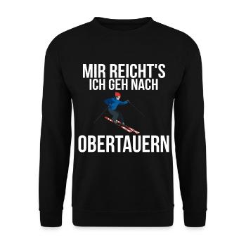 Skifahren Obertauern - Unisex Pullover - Schwarz - Vorne - Alina (178cm) & Michal (187cm)