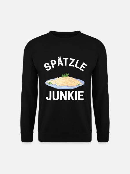 Schwaben Spätzle Junkie in Schwäbisch Stuttgart - Unisex Pullover - Schwarz
