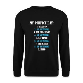go swimming - Unisex Sweatshirt - black - Front - Alina (178cm) & Michal (187cm)