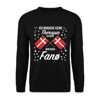 Therapie Fanø - Unisex Pullover - Schwarz - Vorne - Alina (178cm) & Michal (187cm)
