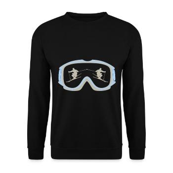 Ski Goggles Goggles Skier Snow - Unisex Sweatshirt - black - Front - Alina (178cm) & Michal (187cm)