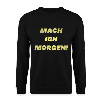 Lustiger Faulenzer Chill Spruch Geschenk job - Unisex Pullover - Schwarz - Vorne - Alina (178cm) & Michal (187cm)