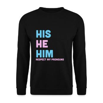 Gay Pride Transgender LGBTQ - Sweat-shirt Unisexe - noir - Devant - Alina (178cm) & Michal (187cm)