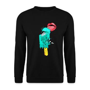 Wassereis <3 - Unisex Pullover - Schwarz - Vorne - Alina (178cm) & Michal (187cm)