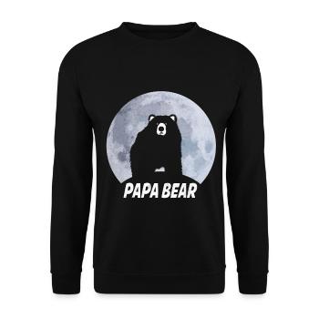 Fête des pères fiers de Papa Bear - Sweat-shirt Unisexe - noir - Devant - Alina (178cm) & Michal (187cm)