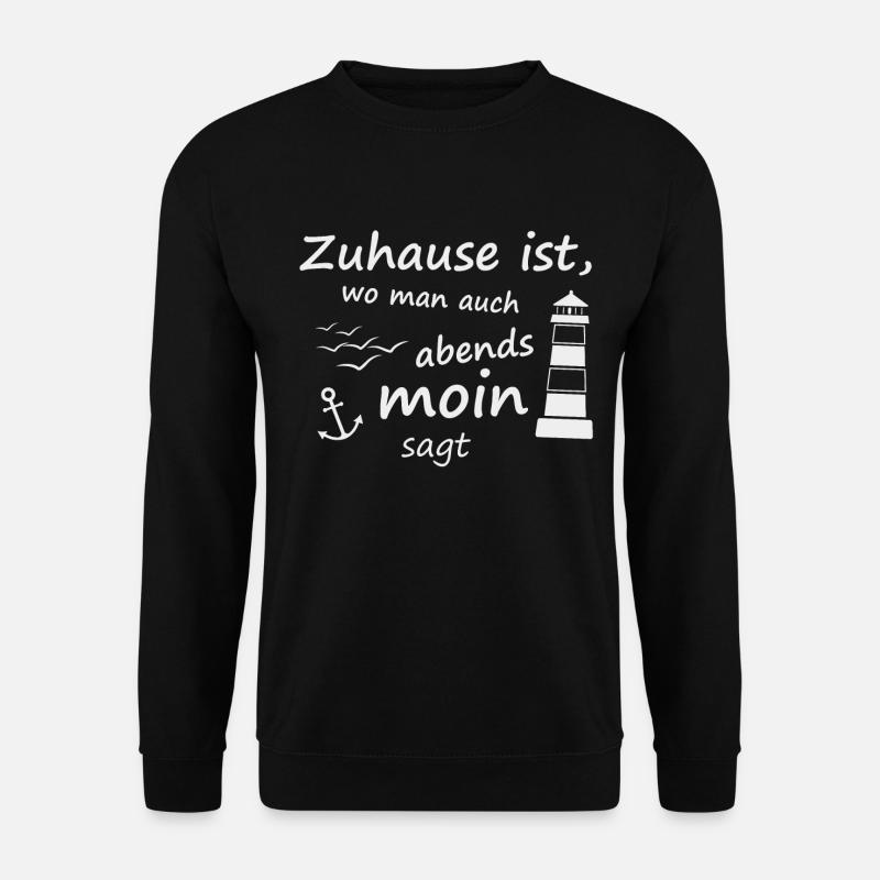 Nordsee Norddeutsch Moin - Unisex Pullover - Schwarz
