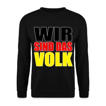 Wir sind das Volk Quarantäne - Unisex Pullover - Schwarz - Vorne - Alina (178cm) & Michal (187cm)