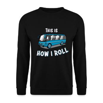 Bus driver bus - Unisex Sweatshirt - black - Front - Alina (178cm) & Michal (187cm)