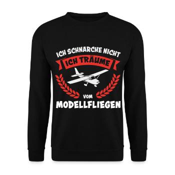 Modellflug RC Flugzeug Modellflieger - Unisex Pullover - Schwarz - Vorne - Alina (178cm) & Michal (187cm)
