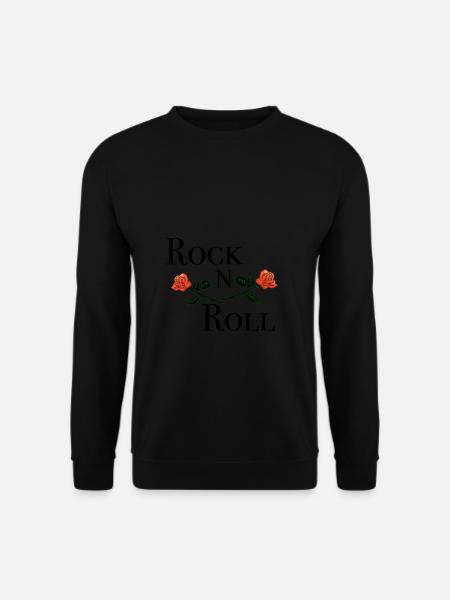 Rock n Roll Musik Rosen - Unisex Pullover - Schwarz