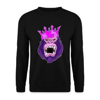 pink gorillaking - Unisex Sweatshirt - black - Front - Alina (178cm) & Michal (187cm)