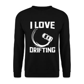 I Love Drifting - Drifting Sport Drift fans Racing - Unisex Sweatshirt - black - Front - Alina (178cm) & Michal (187cm)
