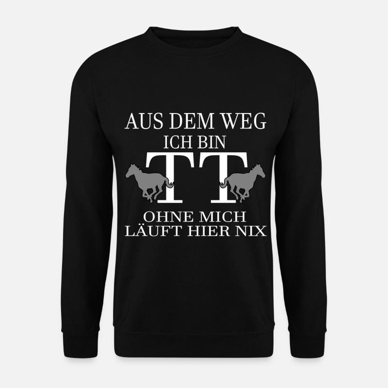 Tuniertrottel ich mach hier alles - Pferd Rappe - Unisex Pullover - Schwarz