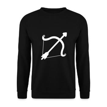 bow and arrow - Unisex Sweatshirt - black - Front - Alina (178cm) & Michal (187cm)