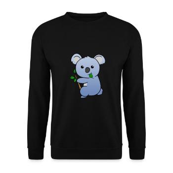 Koala bear - Unisex Sweatshirt - black - Front - Alina (178cm) & Michal (187cm)
