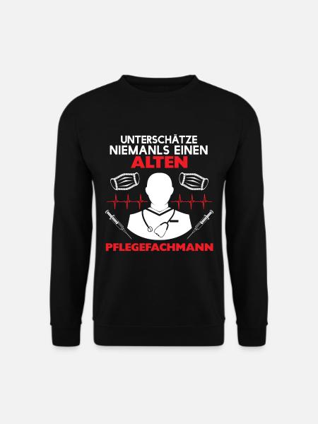 Pflegekräfte - Maske Pflegepersonal Arzthelferin - Unisex Pullover - Schwarz