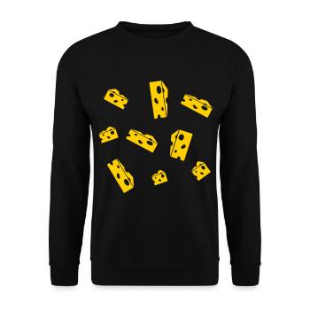 CHEESE - Unisex Sweatshirt - black - Front - Alina (178cm) & Michal (187cm)