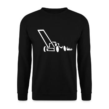 Lawn mower landscaping - Unisex Sweatshirt - black - Front - Alina (178cm) & Michal (187cm)