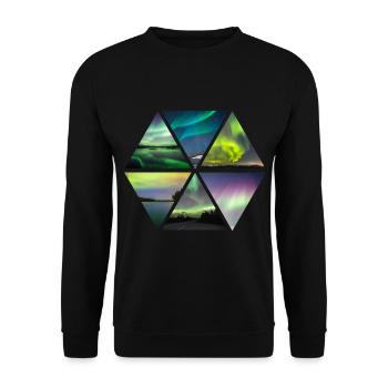 Polar Lights - Unisex Sweatshirt - black - Front - Alina (178cm) & Michal (187cm)