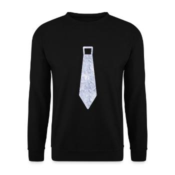 Krawatte - Unisex Pullover - Schwarz - Vorne - Alina (178cm) & Michal (187cm)