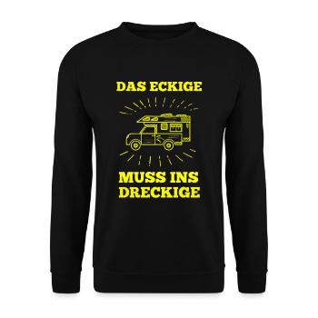 Offroad Geländewagen 4x4 Geschenk fahrzeug - Unisex Pullover - Schwarz - Vorne - Alina (178cm) & Michal (187cm)