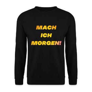 Lustiger Faulenzer Chill Spruch Geschenk sprüche - Unisex Pullover - Schwarz - Vorne - Alina (178cm) & Michal (187cm)