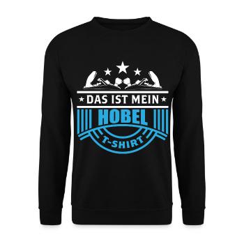 Tischler Schreiner Holz Zimmermann Hobel Geschenk - Unisex Pullover - Schwarz - Vorne - Alina (178cm) & Michal (187cm)
