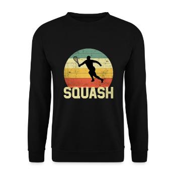 Squash silhouette | Squash player squash vintage - Unisex Sweatshirt - black - Front - Alina (178cm) & Michal (187cm)