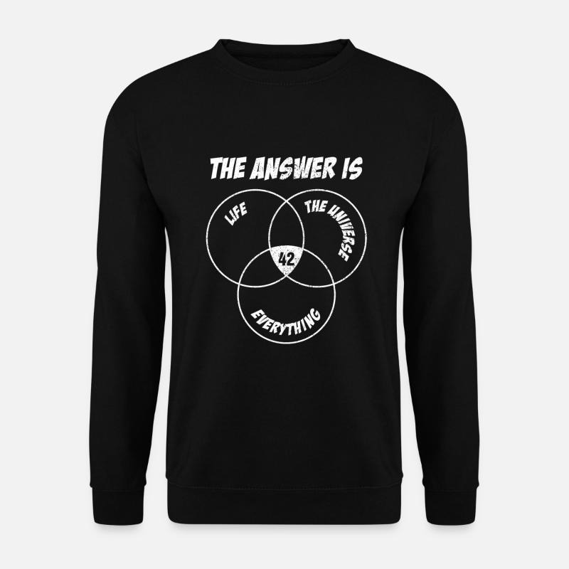 42 Antwort Life Universe Everything I Leben Physik - Unisex Pullover - Schwarz