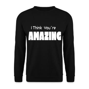 Amazing YOG MICHAEL, Gift idea - Unisex Sweatshirt - black - Front - Alina (178cm) & Michal (187cm)