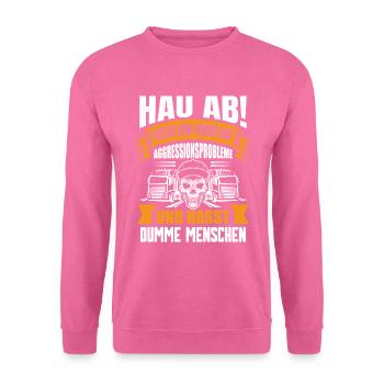 Trucker LKW Fahrer Fernfahrer Brummi Geschenk - Unisex Pullover - Pink - Vorne