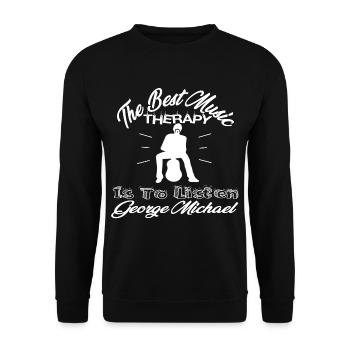 George Michael Yog Fan Gift Idea - Sweat-shirt Unisexe - noir - Devant - Alina (178cm) & Michal (187cm)