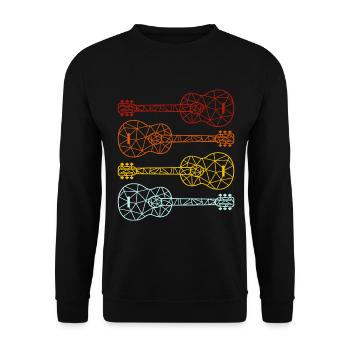 Guitar gift idea guitarist guitar player - Unisex Sweatshirt - black - Front - Alina (178cm) & Michal (187cm)