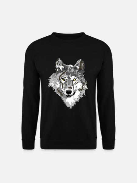 Wolf dark - Unisex Sweatshirt - black