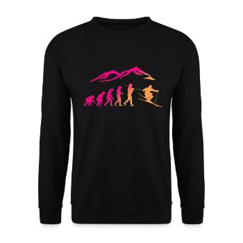 Ski Evolution Ski skieur neige hiver - Sweat-shirt Unisexe - noir - Devant - Alina (178cm) & Michal (187cm)