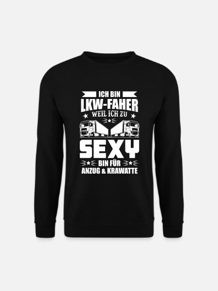 Trucker LKW Fahrer Fernfahrer Brummi Geschenk - Unisex Pullover - Schwarz