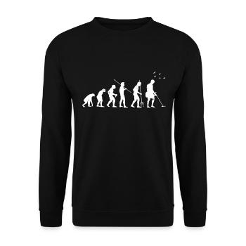 Sondeln Evolution Sondler metal detector gift - Unisex Sweatshirt - black - Front - Alina (178cm) & Michal (187cm)