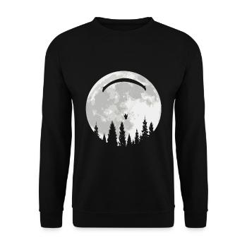 Parachute paraglider skydiver gift - Unisex Sweatshirt - black - Front - Alina (178cm) & Michal (187cm)