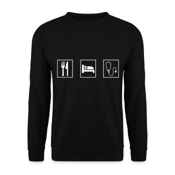 Doctor doctorate doctor scientist doctors - Unisex Sweatshirt - black - Front - Alina (178cm) & Michal (187cm)