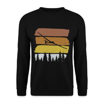 Glider glider glider gift vintage - Unisex Sweatshirt - black - Front - Alina (178cm) & Michal (187cm)