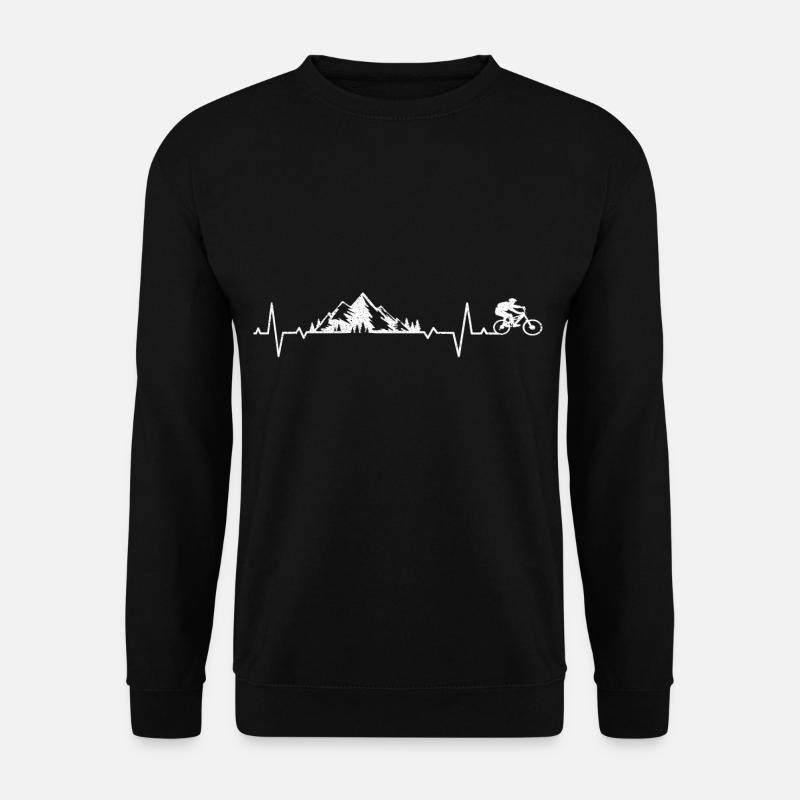 Mountainbike Mountainbiken Mountainbiker Downhill - Unisex Pullover - Schwarz
