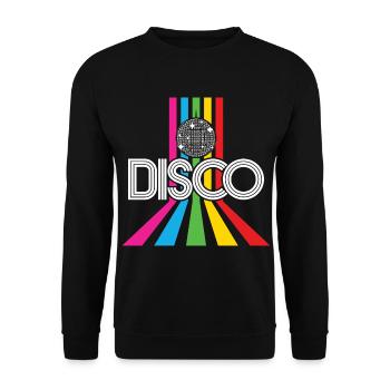 Disco 80's Party Retro 80's Disco cadeau - Sweat-shirt Unisexe - noir - Devant - Alina (178cm) & Michal (187cm)