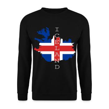 islande drapeau drapeau - Sweat-shirt Unisexe - noir - Devant - Alina (178cm) & Michal (187cm)
